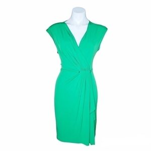MICHAEL Michael Kors Green Wrap Sheath Dress